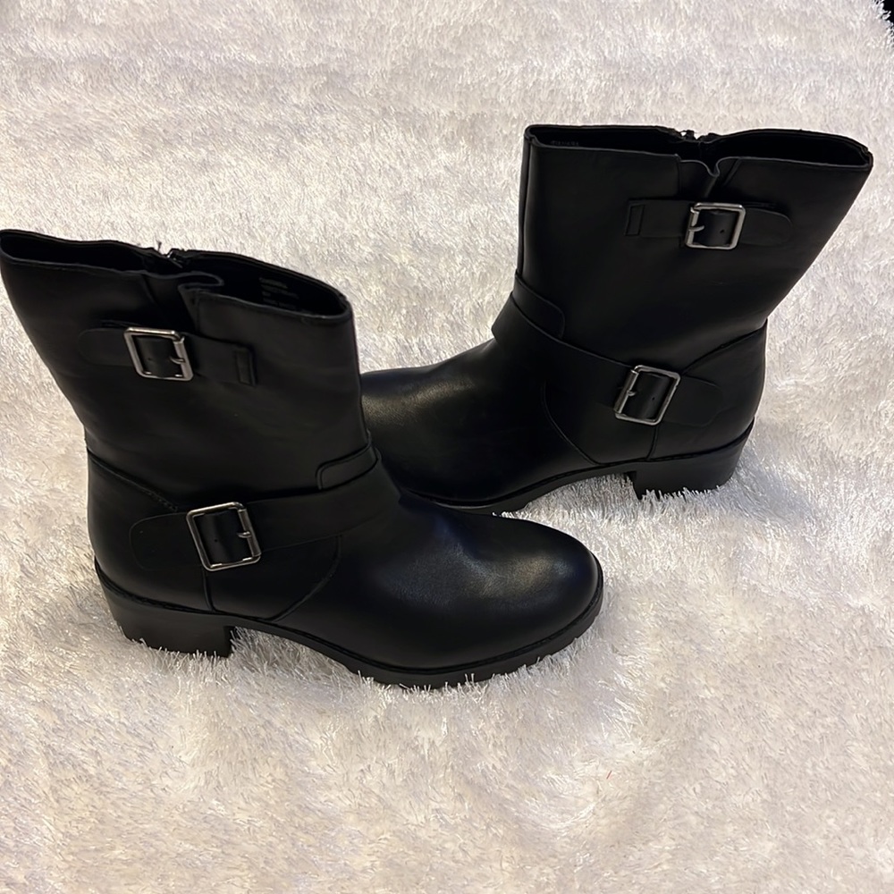 Style & Co. Black Combat & Moto Boots - Picture 5 of 7